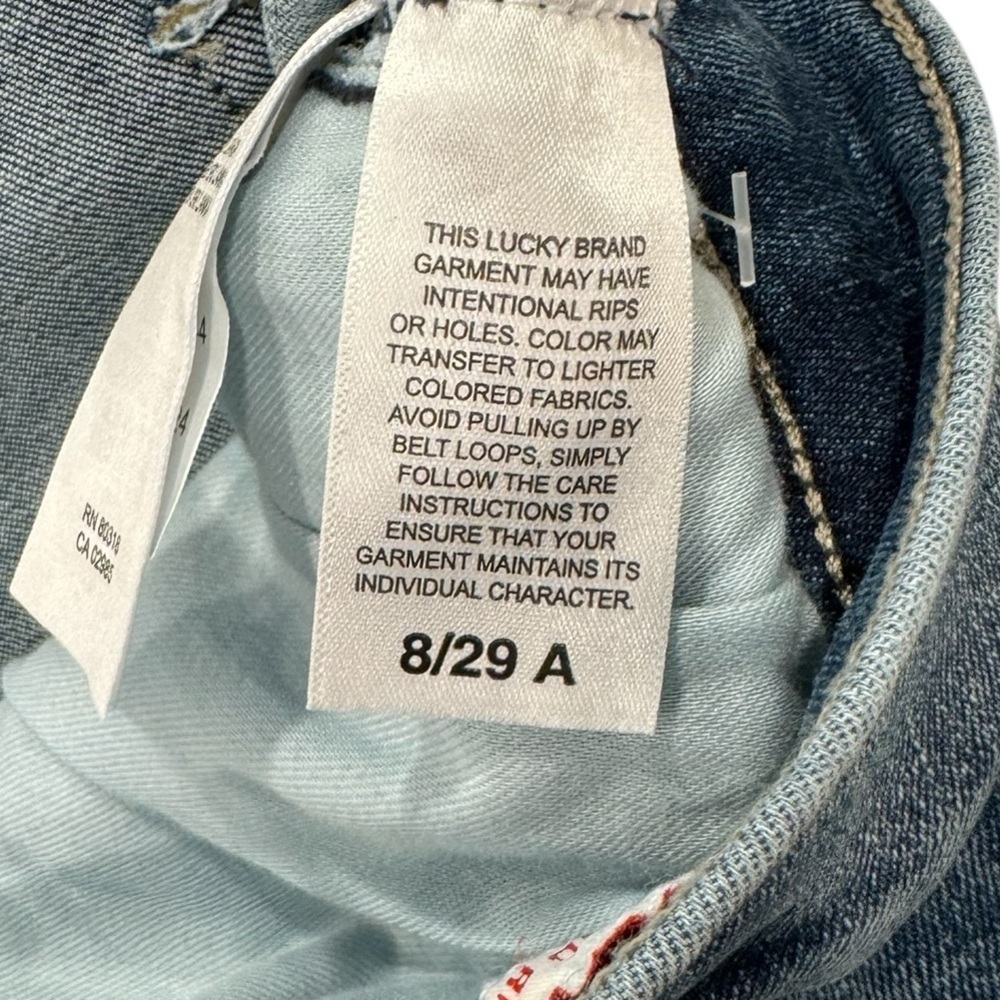 LUCKY BRAND Athletic Light Wash Straight 410 Blue Denim Jeans NWT 34/30 - Picture 2 of 8